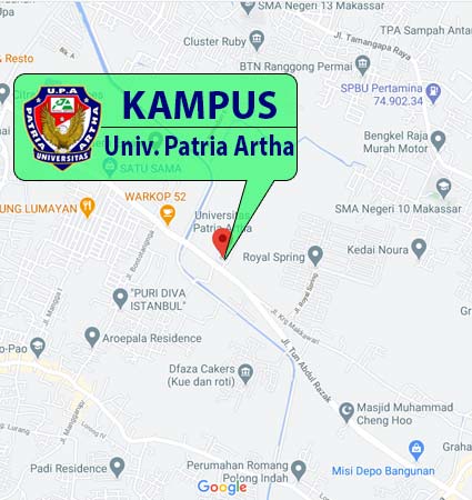 Lokasi dan Peta Universitas Patria Artha Makassar Nomor